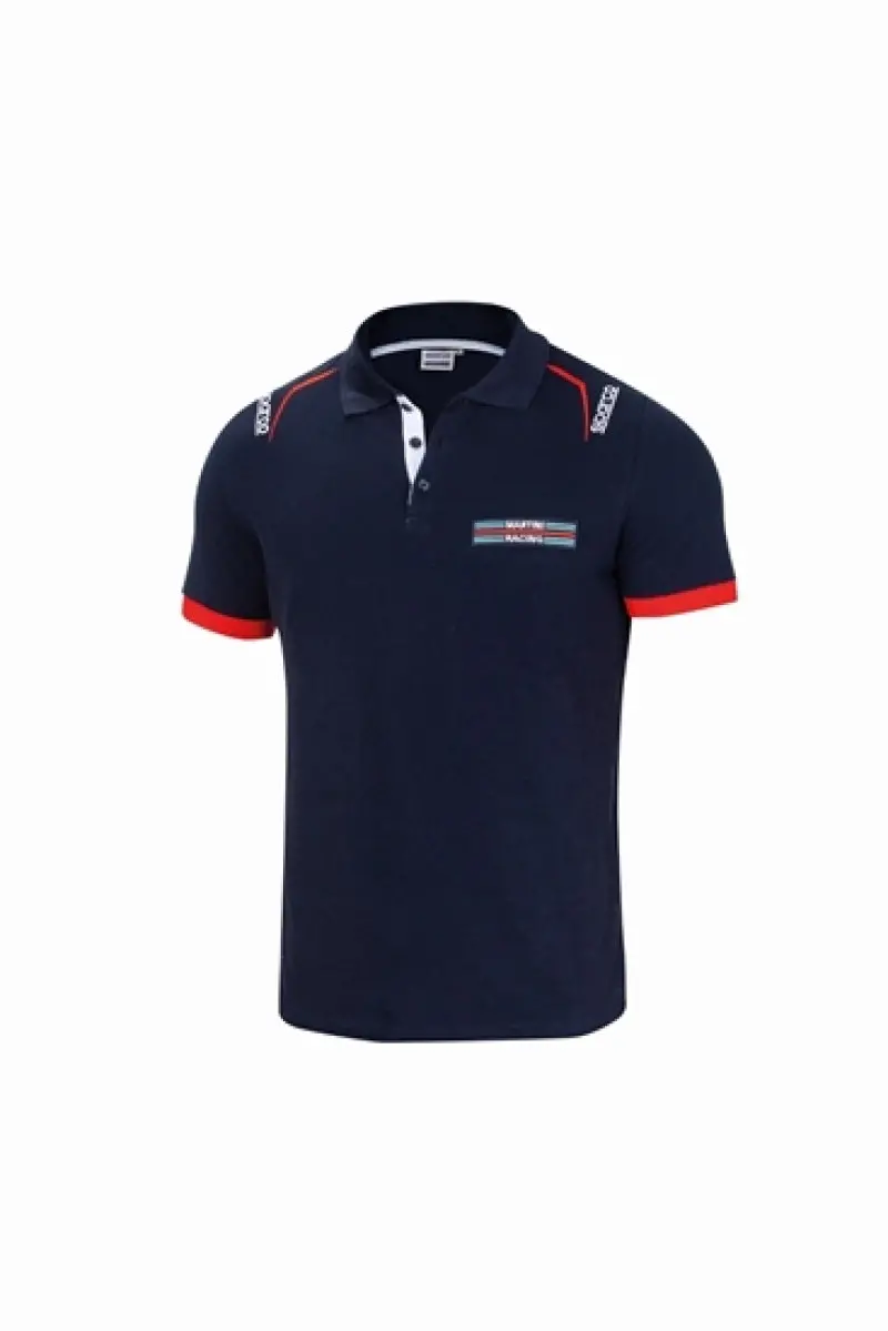 Sparco Polo Martini Racing Crew Shirt – Navy Blue, Large 1