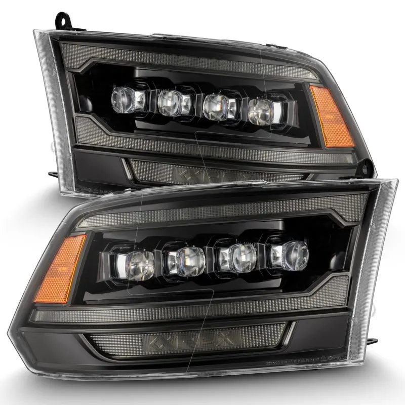 Alpharex Nova Led Projector Headlights For 2009–2018 Ram 2500 – Black Housing, Adaptive Lighting & Sequential Turn Signals 1