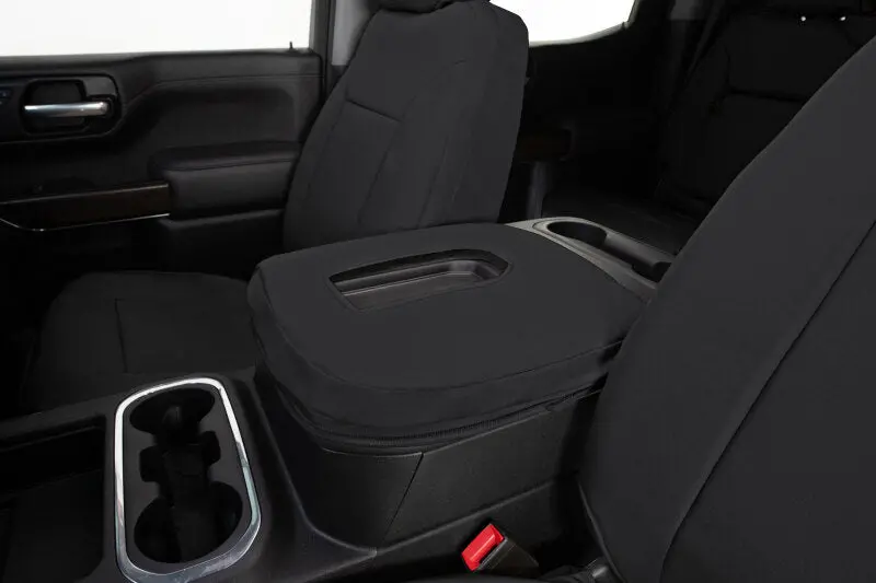 Covercraft Endura Precisionfit Front-Row Seat Covers For 2021–2024 Ford Bronco — Black-On-Black Polycotton 1