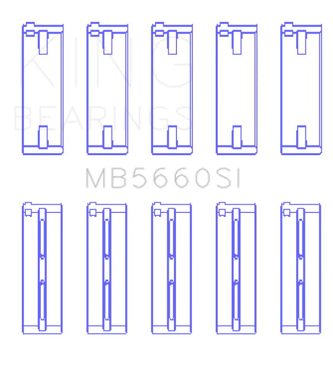 King Engine Bearings Main Bearing Set For Audi/Vw Engines (Bbz, Caxa, Cava, Azd) — Oversize +0.50Mm 1