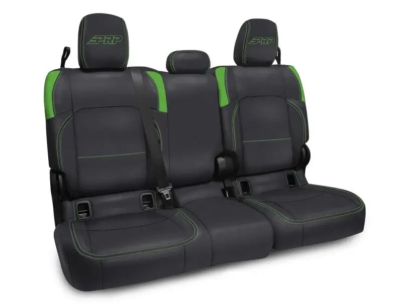 Prp Jeep Wrangler Jt Rear Bench Covers - With No Armrest - Black/Green 1