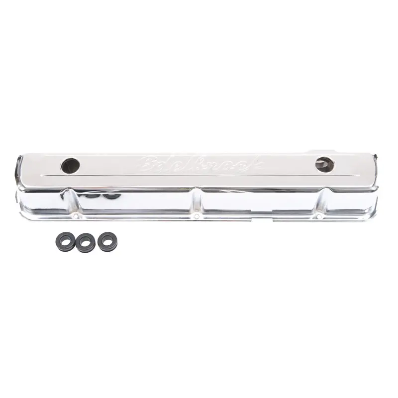 Edelbrock Chrome Signature Series Valve Cover For Chevrolet Inline 6-Cylinder Engines (194–292 Ci, 1962–2001) 1