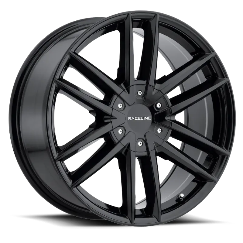 Raceline Impulse Gloss Black Alloy Wheel – 22X9.5", 5X114.3/5X120 Bolt Pattern, 35Mm Offset, 74.1Mm Bore 1