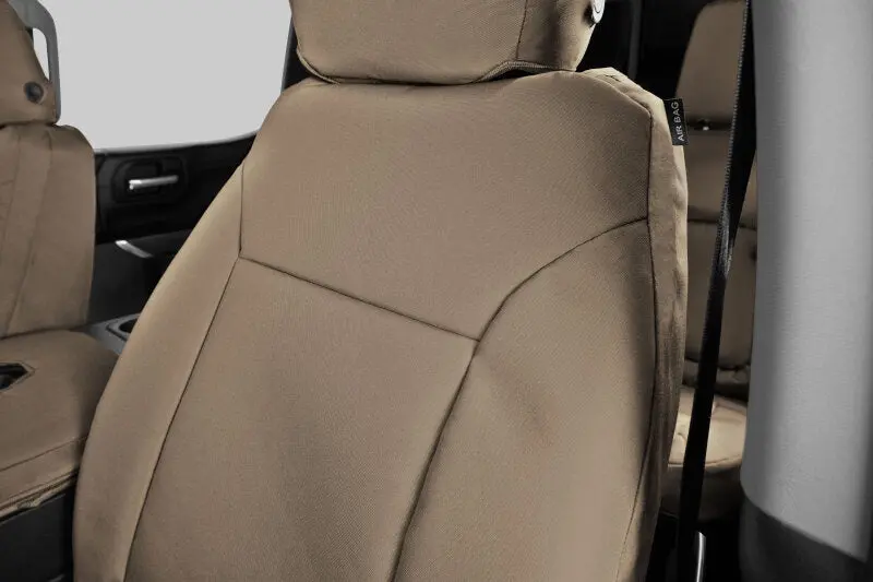 Covercraft Endura Precisionfit Front Row Seat Covers For 2023–2024 Chevrolet Silverado 2500/3500 & Gmc Trucks – Tan/Tan 1
