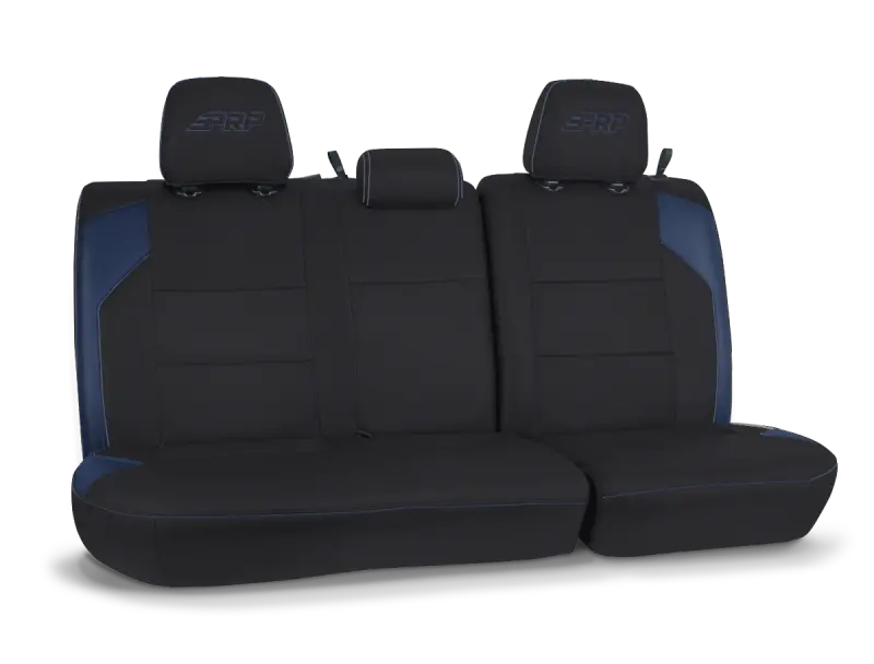 Prp Rear Bench Seat Cover For 2016–2023 Toyota Tacoma – Black/Navy Blue Heavy-Duty Vinyl 1