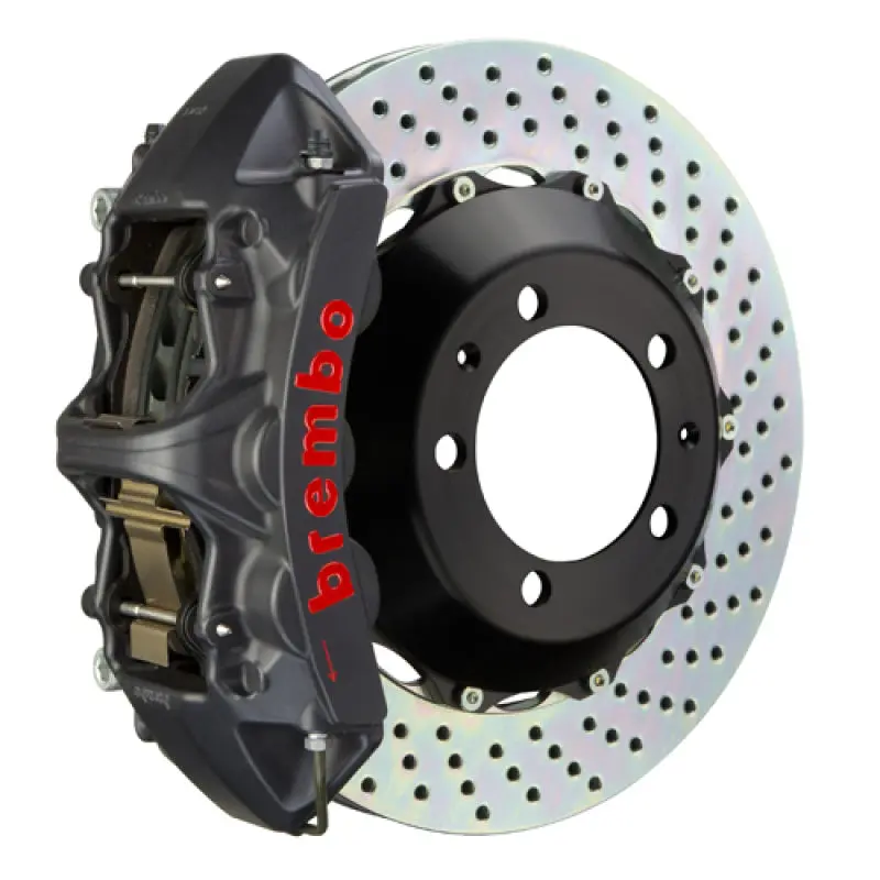 Brembo Gt Big Brake Kit – Front, 6-Piston Cast Calipers, 355X32Mm Two-Piece Drilled Rotors, Black Finish – For 2005–2008 Porsche 997.1 Carrera 2 (Non-Pccb) 1