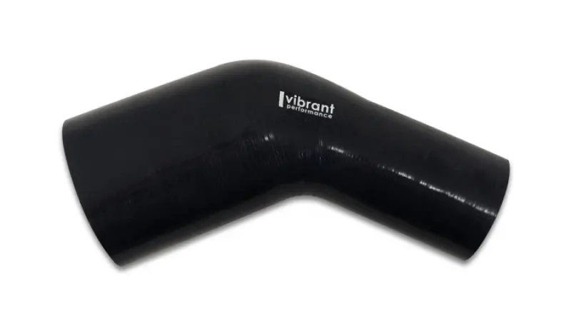 Vibrant Gloss Black 45° Silicone Transition Elbow – 2.00" To 2.50" Id 1