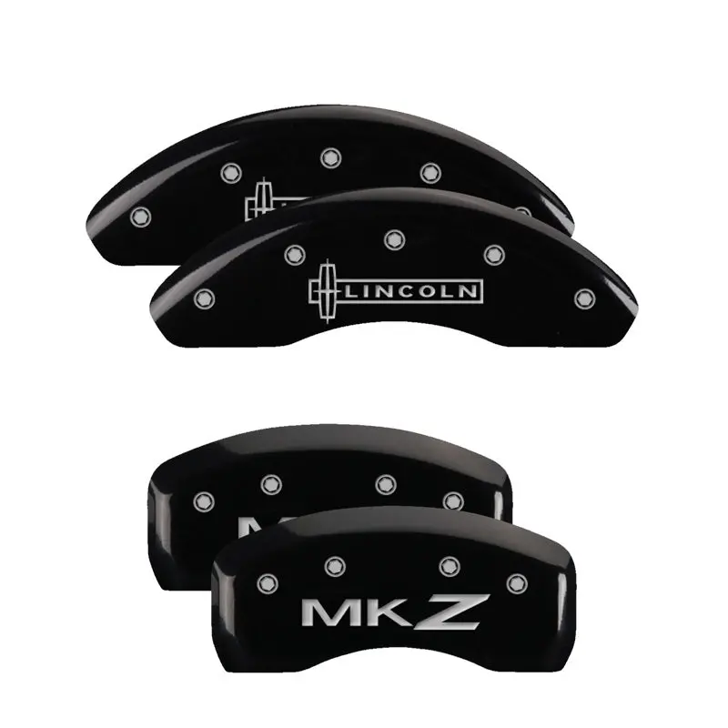 Mgp Engraved Caliper Covers – Front And Rear, Black Finish With Silver Accent, Fit Lincoln Mkz 1