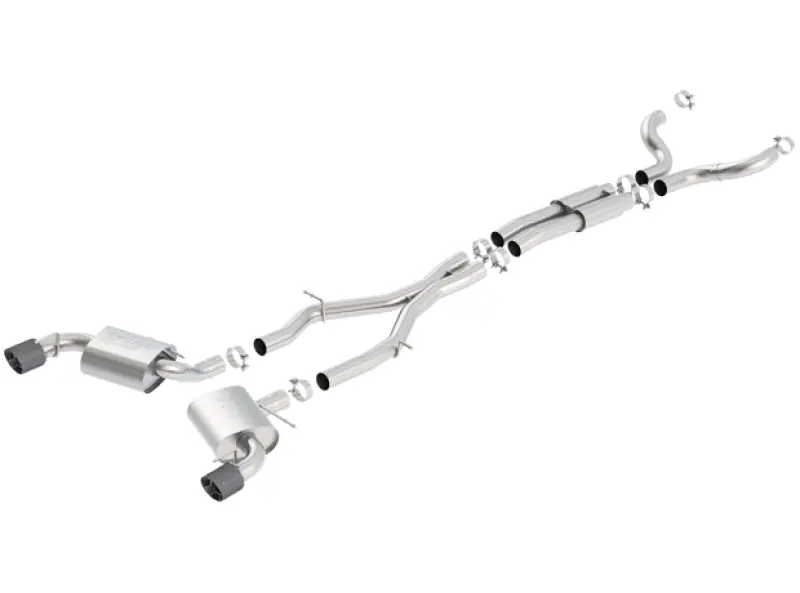 Borla S-Type Cat-Back Exhaust – Carbon Fiber Tips, 2016–2017 Chevrolet Camaro 6.2L V8 1
