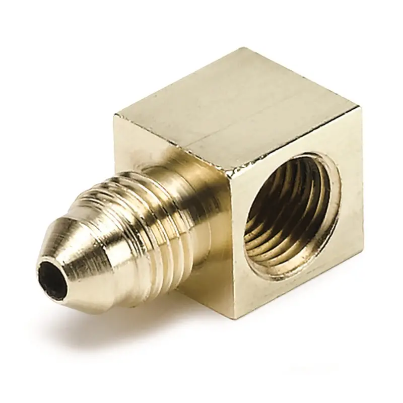 Autometer 90-Degree Fitting Adapter – 1/8" Npt Female To -3An Male, Brass Construction 1