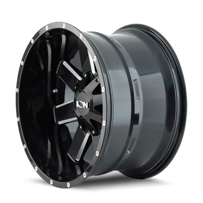 Ion Type 141 Gloss Black Milled Wheel – 20X12", 5X127Mm, -44Mm Offset, 87Mm Hub Bore 1