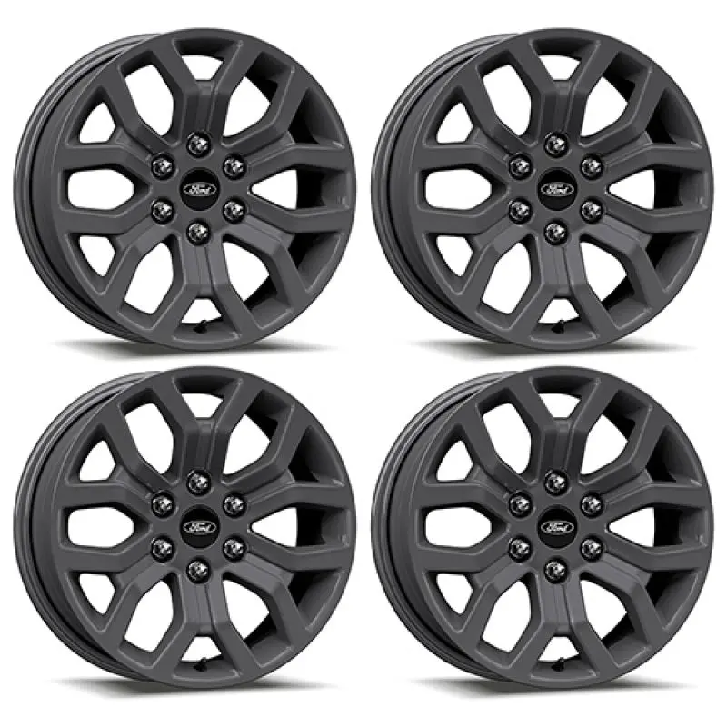 Ford Racing Matte Gray Alloy Wheel Kit – 18X7.5", Fits 2024 F-150 1