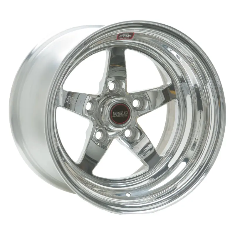 Weld Racing S71 Polished Aluminum Wheel – 15X15.33 In, 5X5 In Bolt Pattern, 8.5 In Backspace, Non-Beadlock Design 1