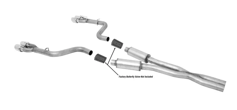 Gibson Stainless Steel Cat-Back Dual Exhaust System For 2015–2019 Dodge Challenger Srt Hellcat 6.2L 1
