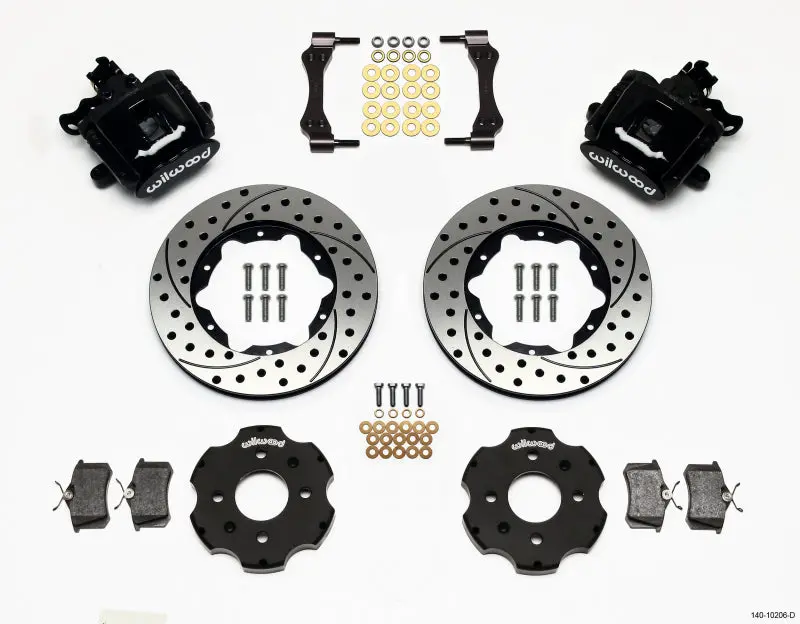 Wilwood Combination Parking Brake Kit – 11" Drilled Rear Discs For Honda Civic/Integra, 2.39" Hub Offset 1