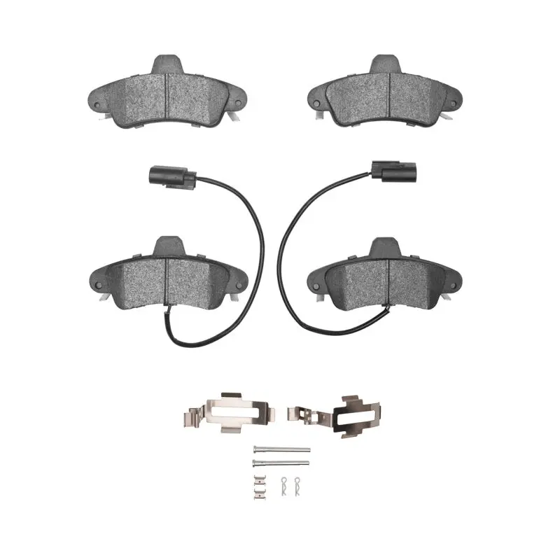 R1 Rear Semi-Metallic Brake Pad And Hardware Kit For 2001–2004 Mercury Cougar 1