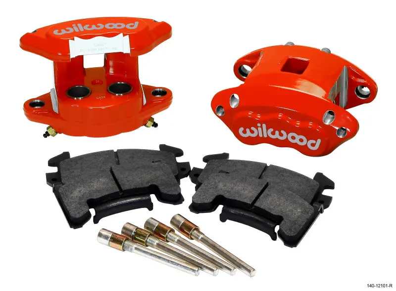 Wilwood D154 Rear Brake Caliper Kit – Red Anodized, Dual 1.12" Pistons, Compatible With 1.04" Rotors 1