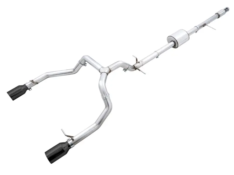 Awe Tuning Cat-Back Exhaust For 4Th-Gen Gm 1500 Trucks With 5.3L Engine – Split Rear Exit, Flat Bumper Fitment, Dual Diamond-Tip Design 1